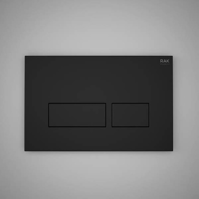 RAK Rectangular Dual Flush Plate - Matt Black